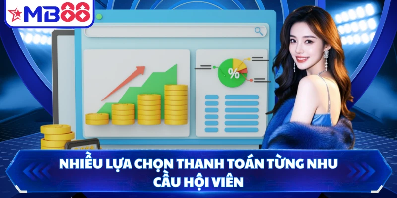 Nhiều lựa chọn thanh toán từng nhu cầu hội viên